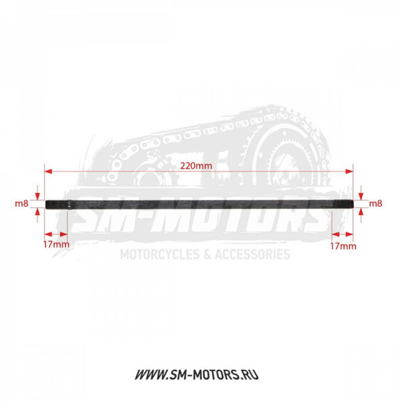 Шпилька цилиндра левая YCF двиг. DAYTONA ANIMA купить Шпилька цилиндра левая YCF двиг. DAYTONA ANIMA купить