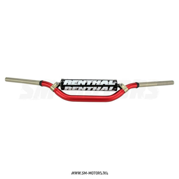 Руль алюминиевый RENTHAL TWINWALL MX/Enduro 918-01-RD (801 x 99 мм) красный купить