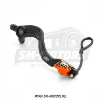 Педаль заднего тормоза ZETA TRIGGER KTM EXC/SX HUSQVARNA с подшипником оранжевый (ZE90-7413)