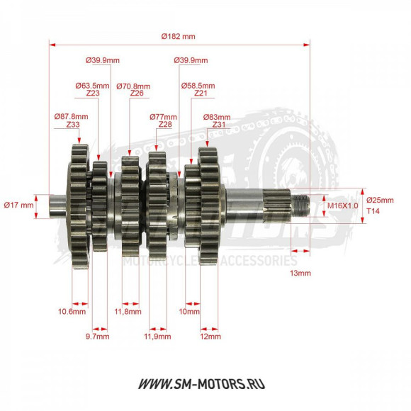 Валы и шестерни КПП в сборе KAYO двиг. ZS NC450 (вод.охл.) CN купить Валы и шестерни КПП в сборе KAYO двиг. ZS NC450 (вод.охл.) CN купить