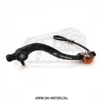 Педаль заднего тормоза ZETA TRIGGER KTM SX-F250/450 16-22 с подшипником оранжевый (ZE90-7423)