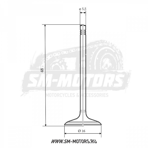 Клапан выпускной двиг. ZS 1P44FMC купить Клапан выпускной двиг. ZS 1P44FMC купить