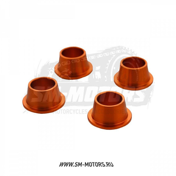 Комплект посадочных конусов кронштейна крепления руля (алюминий) ZETA KTM/HQV оранжевый (ZE37-0352) купить