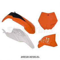 Комплект пластика R-TECH KTM SX65 09-11 оранжевый/белый (R-KITKTM-O11-508)