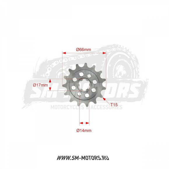 Звезда ведущая YCF 420-15 самоочищающаяся купить Звезда ведущая YCF 420-15 самоочищающаяся купить