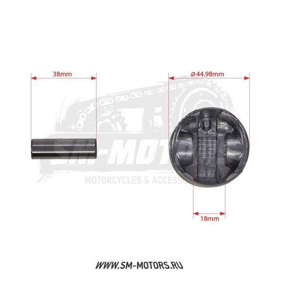 Поршень в сборе PRO-X KTM SX65 09-22 HUSQVARNA TC65 17-22 d-44,98 мм (01.6029.C) купить Поршень в сборе PRO-X KTM SX65 09-22 HUSQVARNA TC65 17-22 d-44,98 мм (01.6029.C) купить