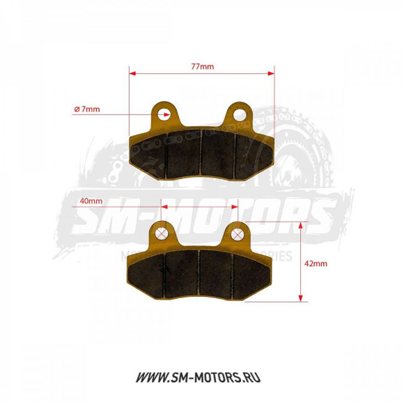 Колодки дискового тормоза питбайк двухпоршневой суппорт RACING SM-PARTS купить Колодки дискового тормоза питбайк двухпоршневой суппорт RACING SM-PARTS купить