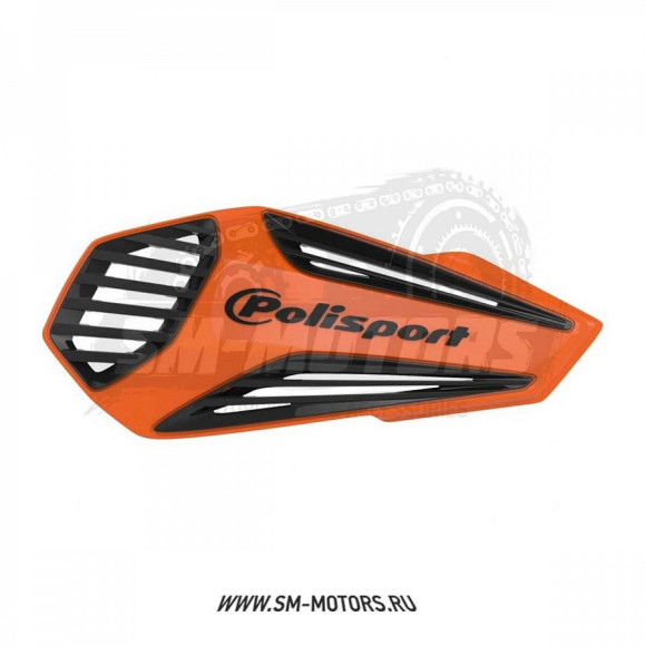 Защита рук мотокросс + крепеж на руль POLISPORT MX AIR черный/оранжевый (8308400003) купить
